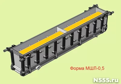 Металлоформы для блоков междушпальных лотков МШЛ-0,5 двухместные.